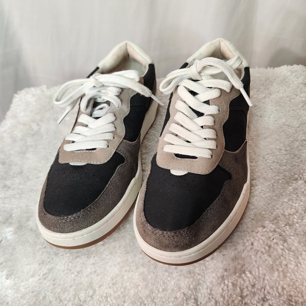 Madewell MWL Womens Tennis Court Shoes Gray Two Toned Suede Lace Up Size 9.5 M